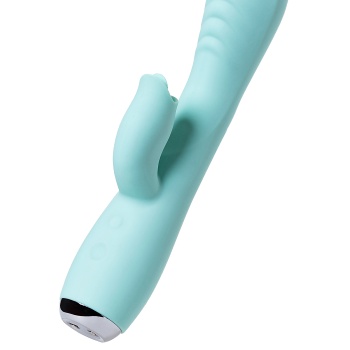 JOS MİLO Klitoral Uyarıcı ve Dilli Vibratör, Silikon, Cam Göbeği, 20 cm