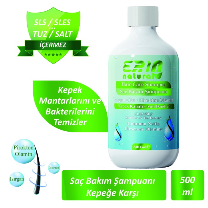 Erin Natural Kepek Karşıtı Saç  Bakım Şampuanı 500 ml