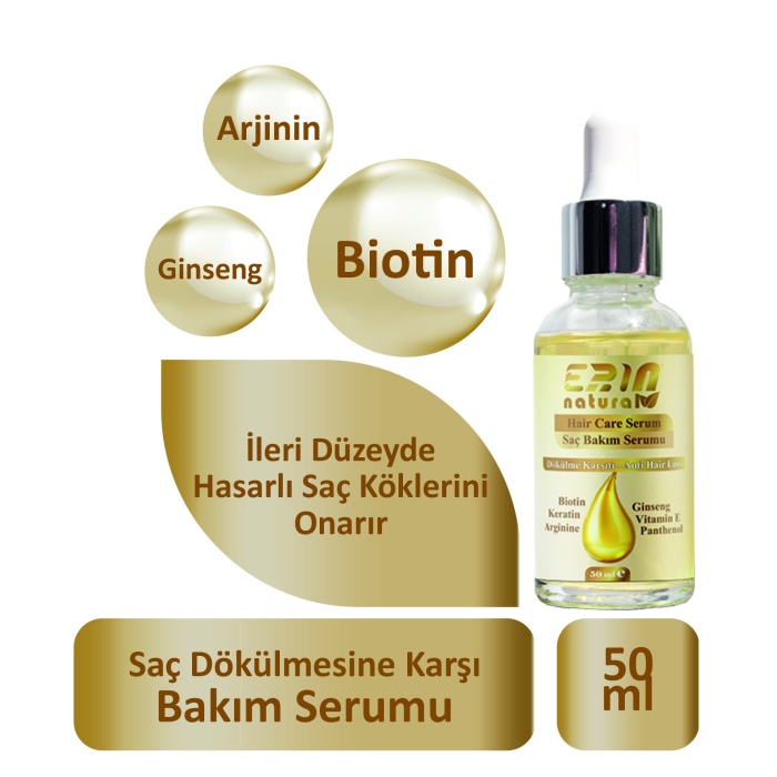 2 Adet Erin Natural Saç Dökülmesine Karşı Bakım Serumu 50 ml