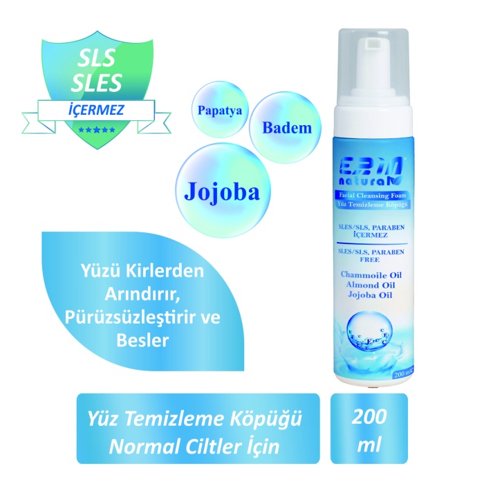 2 Adet Erin Natural Sülfatsız Yüz Temizleme Köpüğü - Normal Ciltler İçin