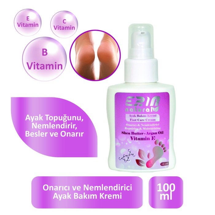 2 Adet Erin Natural Onarıcı Ve Yumuşatıcı Ayak Bakım Kremi 100 ml
