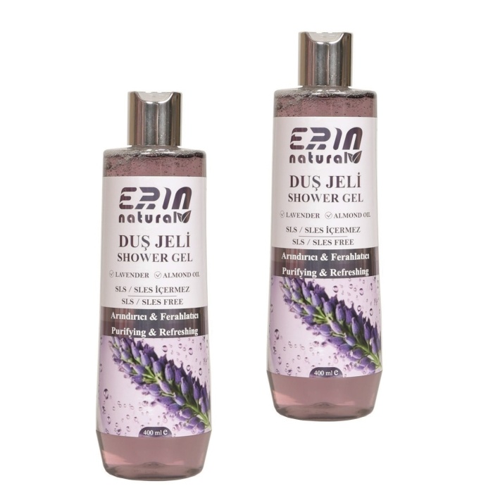 2 Adet Erin Natural Sülfat İçermeyen Arındırıcı Duş Jeli 400 ml