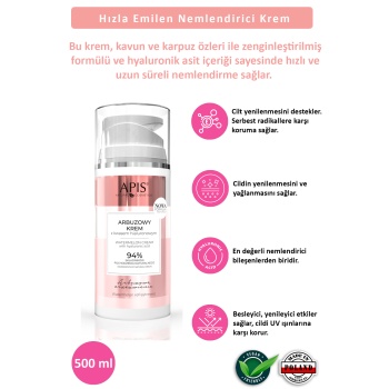 Nemlendirici Krem Karpuz ve Hyaluronik Asit  SPF 15 - 100ml