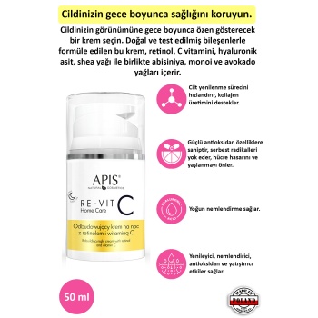 Gece Kremi Onarıcı Retinol ve C Vitaminli - 50ml
