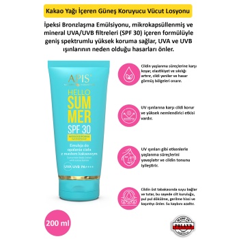 Kakao Yağlı Güneş Kremi SPF 30 - 200ml