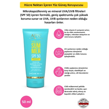 Hücre Nektarı - Yüz Güneş Kremi SPF 50 - 50ml