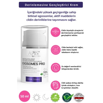 Yaşlanma Karşıtı Ev Terapist Bitkisel Egzosom İçeren Krem 50ml