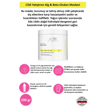 Cildi Yatıştıran Alg & Beta-Glukan Maskesi - 200 Ml