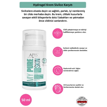 Hydrogel Krem Sivilce Karşıtı - MY PURE SKIN- 50 Ml