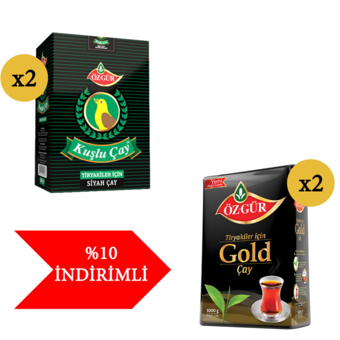 ÖZGÜR 2x500 GR KUŞLU + 2x1000 GR ÖZGÜR GOLD (%10 İndirimli)