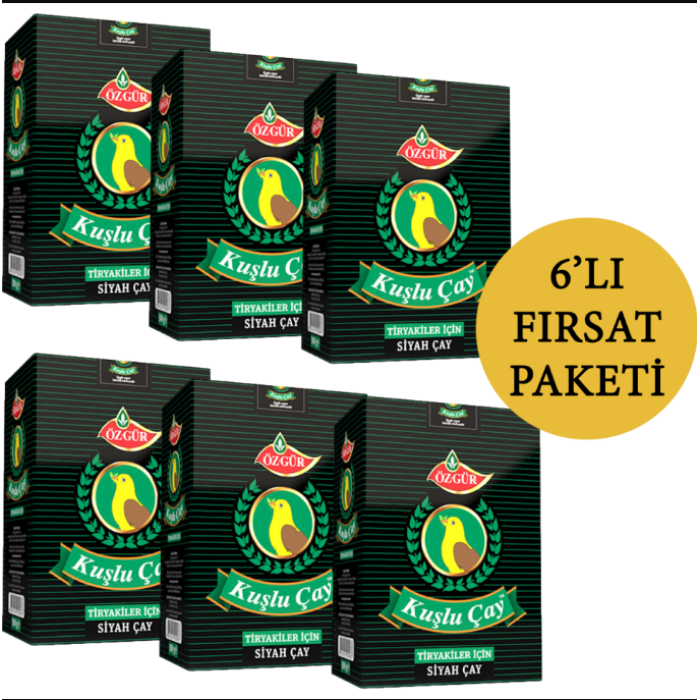 ÖZGÜR Kuşlu Çay 500 Gr x 6 Adet