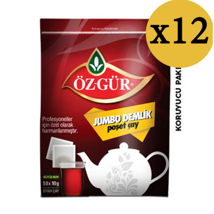 ÖZGÜR Jumbo Demlik Poşet 50*10 Gr x 12 Adet (1 Koli)