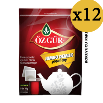 ÖZGÜR Jumbo Demlik Poşet 50*10 Gr x 12 Adet (1 Koli)