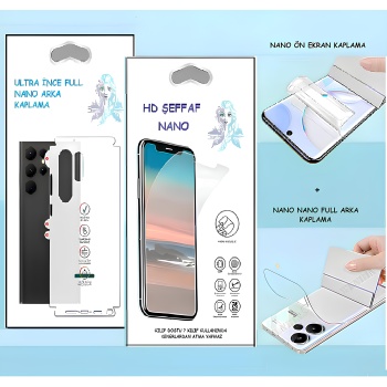 Omix X700 - NANO Ekran Koruyucu HD Şeffaf  + NANO Arka Kaplama SET Ultra İnce Esnek