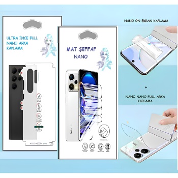 Omix X700 - NANO Ekran Koruyucu MAT Şeffaf  + NANO Arka Kaplama SET Ultra İnce Esnek