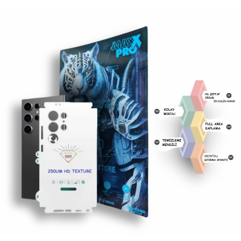 Xiaomi REDMİ NOTE 8 PRO Uyumlu Nano Arka Kaplama Şeffaf Hd Esnek 250UM Kalın - MAXXPRO