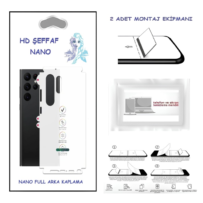 Omix X700 - Nano Full Arka Kaplama Ultra İNCE Esnek Hd Şeffaf