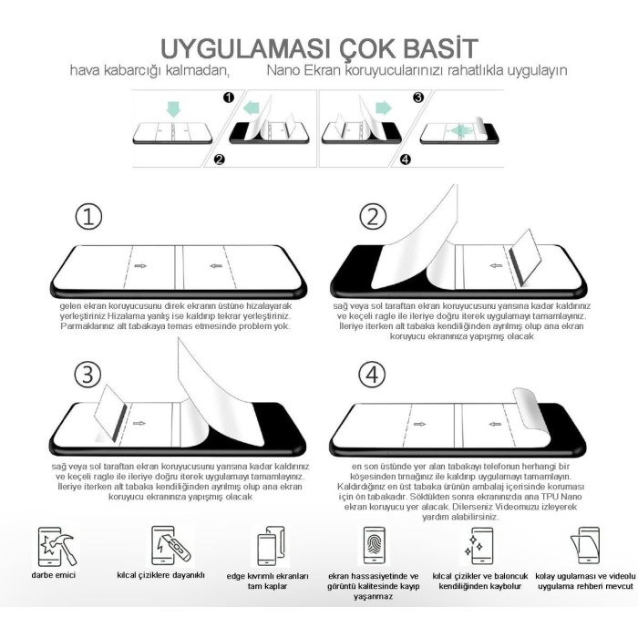 TCL 50 SE NANO Ekran Koruyucu Esnek ULTRA İnce - MAXXPRO - MAT HAYALET