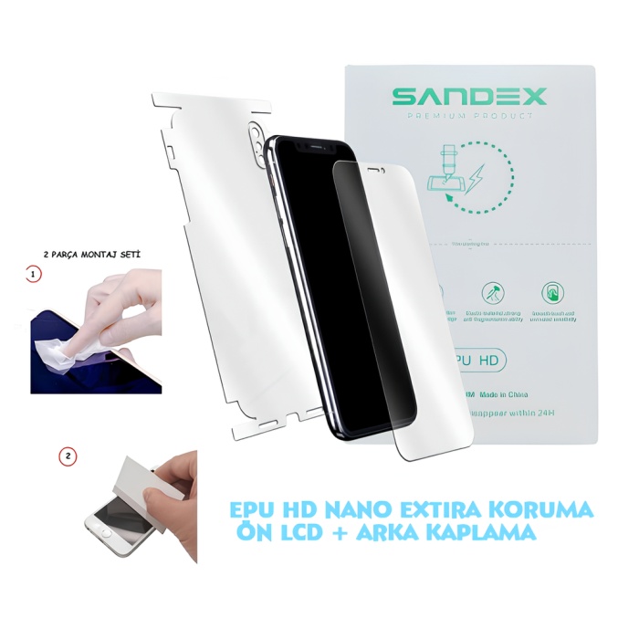 ZTE Nubia Red Magic 9 PRO NANO Ön Ekran + Full Arka Kaplama SET Esnek ULTRA İnce - SANDEX - EPU HD