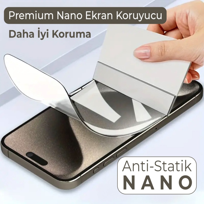 Apple İphone 17 AİR NANO Ön - Arka 360 Full Kaplama Hd Ekran Koruyucu Darbe Emici - MAXXPRO