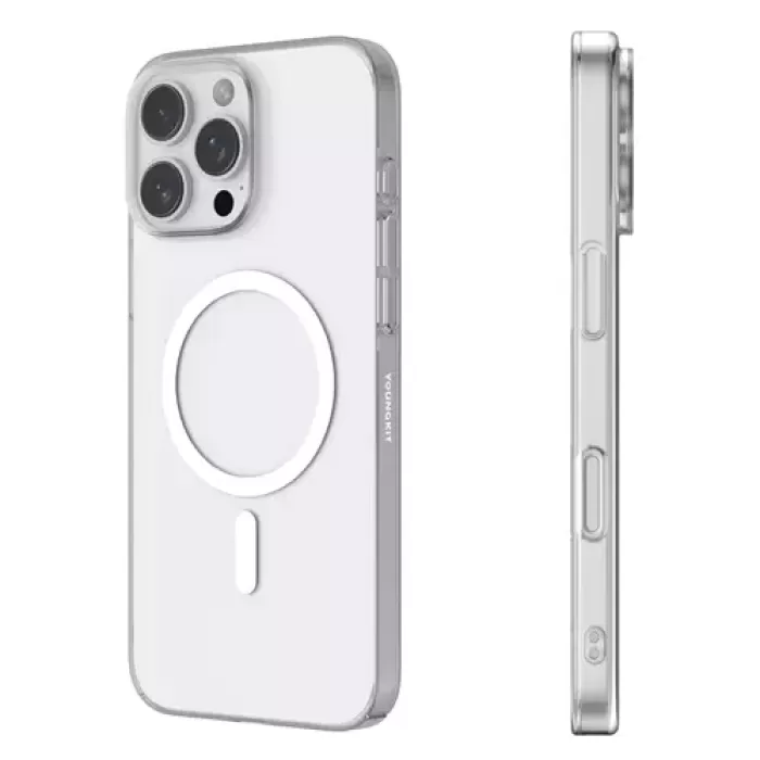 İphone 13 Pro MAX Uyumlu Kılıf Kablosuz Şarj Destekli Şeffaf Silikon Kapak