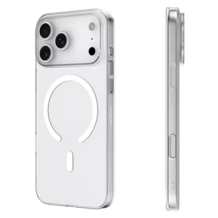 İphone 17 Pro Max Uyumlu Şeffaf Silikon Kılıf Kablosuz Şarj Destekli