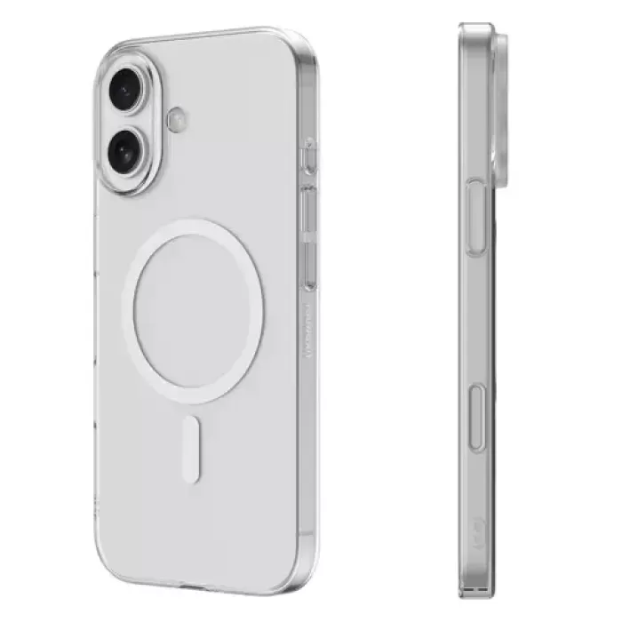 İphone 16 PLUS Uyumlu Şeffaf Silikon Kılıf Kablosuz Şarj Destekli
