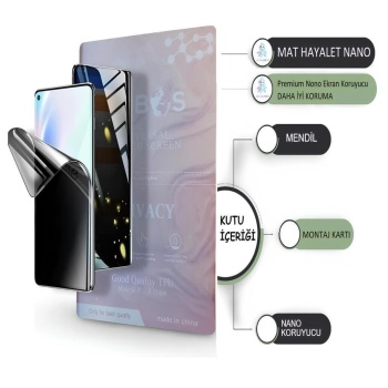 Tecno POVA SLİM NANO Ekran Koruyucu ULTRA İnce Esnek - Mat Hayalet - Umbos