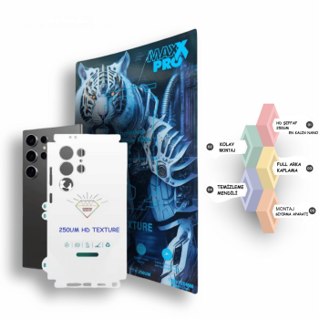 Xiaomi REDMİ NOTE 8 PRO Uyumlu Nano Arka Kaplama Şeffaf Hd Esnek 250UM Kalın - MAXXPRO