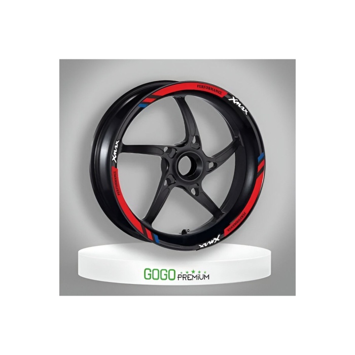 M POWER KIRMIZI YAMAHA XMAX UYUMLU 1 SET JANT ŞERİDİ