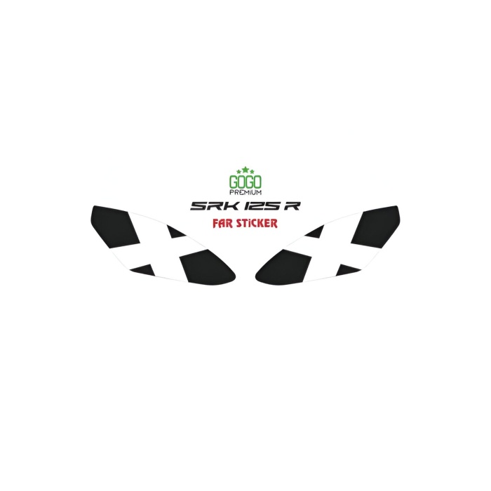 RKS SRK 125 R 2023 - 2025 UYUMLU FAR STİCKER BEYAZ X