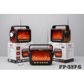 Şömine Görünümlü Nostaljik Radyo Hoparlör FP-337S