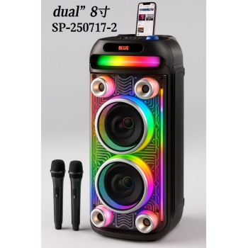 Çift Mikrofonlu Profesyonel RGB Speaker WGY-8828