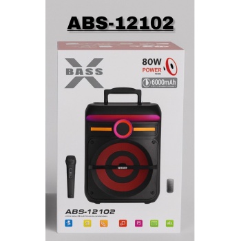 RGB Speaker Hoparlör 80w 6000 mah ABS-12102