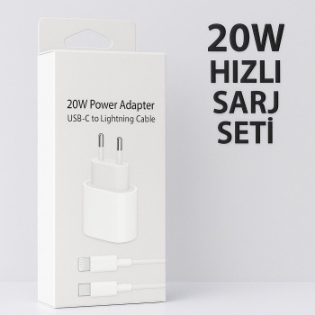 20W Hızlı Şarj Seti Type-C To Lightning
