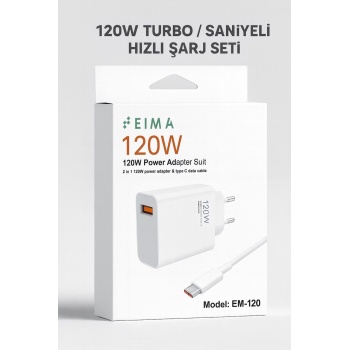 120W Turbo Saniyeli Hızlı Şarj Seti
