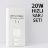 20W Hızlı Şarj Seti Type-C To Lightning