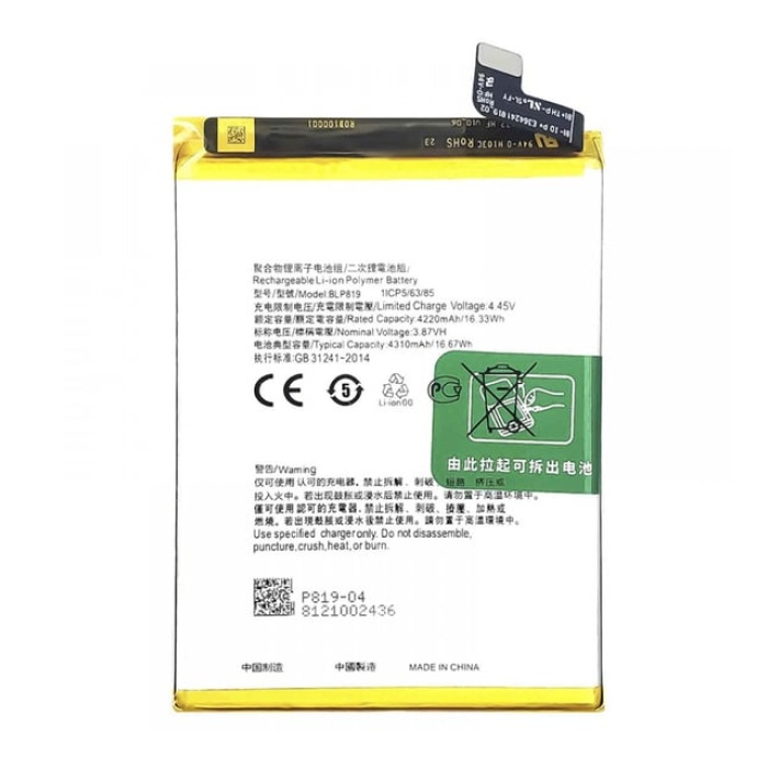Oppo RENO 5 BLP819 Uyumlu Batarya Pil