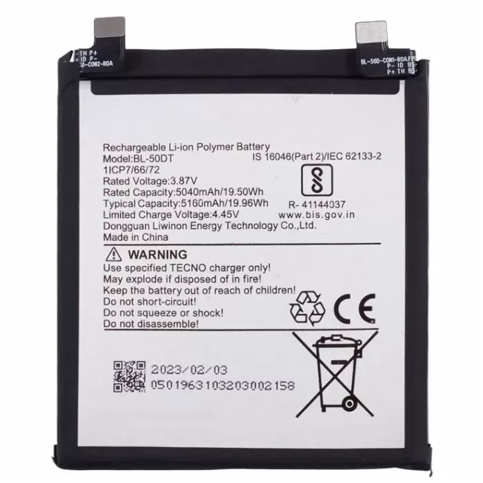 Tecno Phantom X2 Pro Uyumlu Batarya Pil