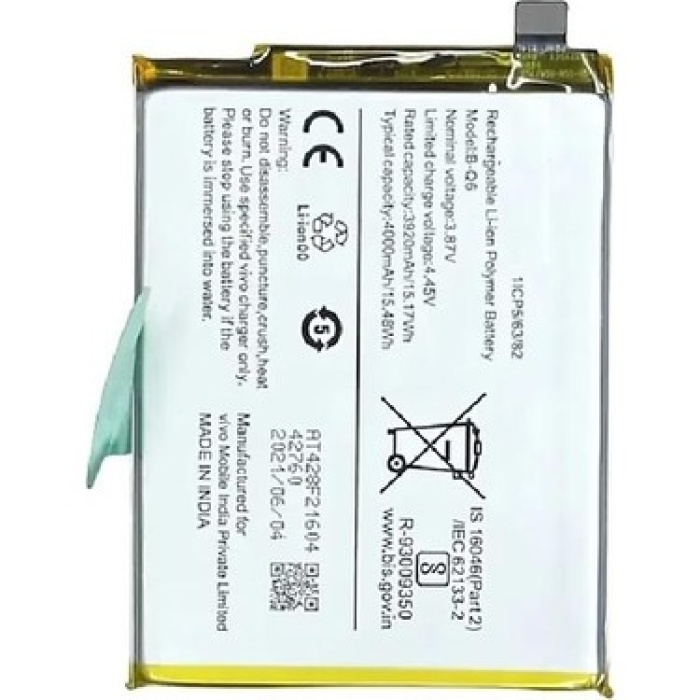 Vivo Y21E Uyumlu Batarya Pil