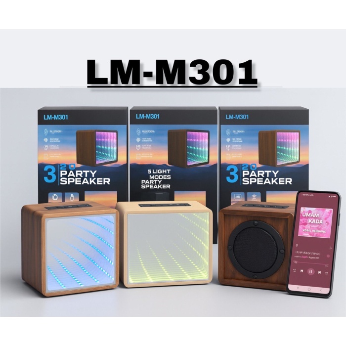 Party Speaker Bluetooth Hoparlör 5 Işık Modu LM-M301