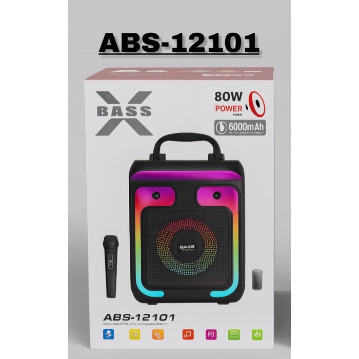 RGB Speaker Hoparlör 80w 6000 mah ABS-12101