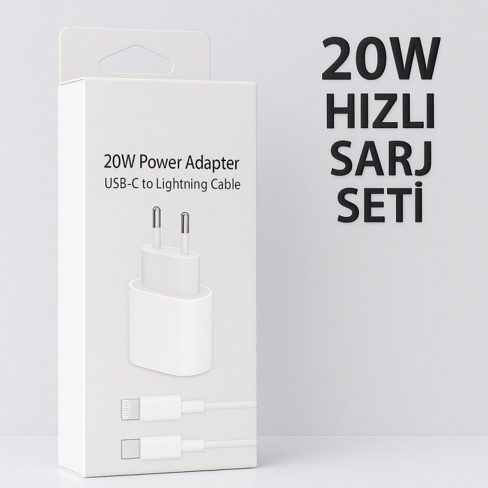 20W Hızlı Şarj Seti Type-C To Lightning