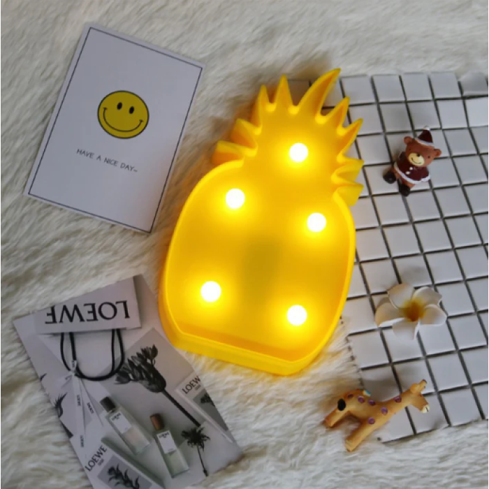Led Işıklı Ananas Gece Lambası