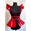 Deri Elbise Harness, Şık Mini Deri Elbise, Prenses Deri Elbise - APFT1001