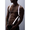 Reflektörlü (Karanlıkta Parlayan) Göğüs Harness, Erkek Pantolon Askısı, Reflektörlü Clubwear - APFTM160