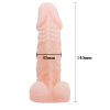 Penix Gerçekçi Testisli Dikenli Penis Kılıfı - Ten