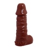 Penix Gerçekçi Testisli Dikenli Penis Kılıfı - Kahverengi