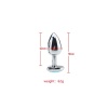 Backpart Paslanmaz Çelik Metal Kalpli Taşlı Anal Tıkaç (Plug) - Small