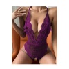 YNT Mor Özel Bölgesi Ve Sırtı Açık Babydoll Seksi Gecelik 15046